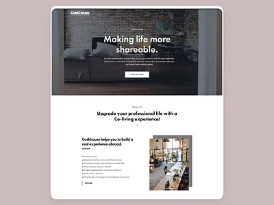 Coskhouse Co-Living black white co living co working design minimal wordpress wordpress design