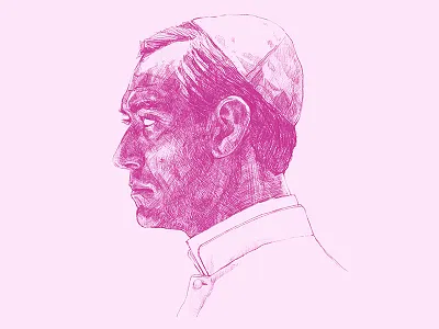 The Young Pope Portrait art digital 2d digital art digital drawing drawing illustration ipad pro ipadpro ipadproart pink pope portrait portrait art portrait challenge procreate procreate app saint sketch sketching