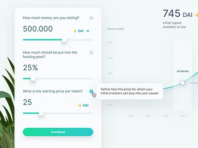 745 DAI blockchain bondingcurve commons commuity crypto giveth hackathon illustration odyssey onboarding token ui ux