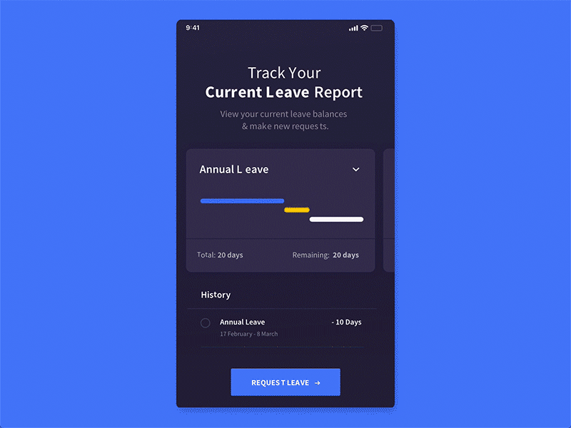 Dark Mobile UI