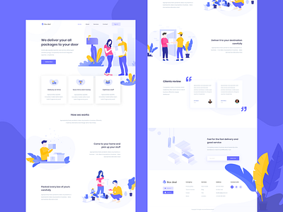 Delivery Website homepage illustration landing page ui ui design ui designer ux ux design ux designer web website website design