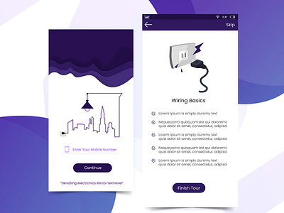Electronic App app design electric electronic illustration ux