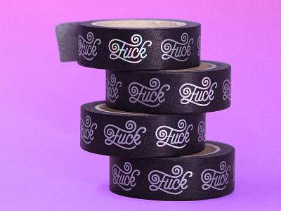 Fuck washi tape fuck fuck you holographic journal journaling lettering rice paper stationary tape typography washi