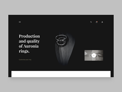 Argented rings brandnew clean ecommerce homepage landing simple ui webdesign webpage website
