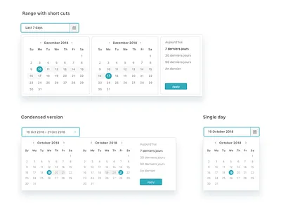 Date Pickers calendar design date picker ui
