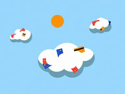 credit sky) 11 blue card cloud credit card high pay sun