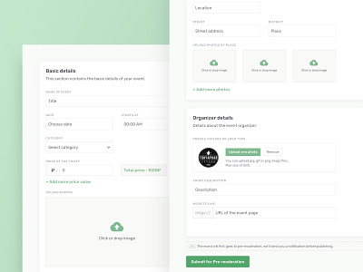 Create event forms animation app create data design fields flat form icon logo minimal typography ui ux vector web web development website