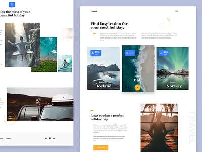 Travelling blog | Article page article page clean design design ecommerce website design header inspiration interface design landing page layout news portal photography blog site travel blog typography ui ux web web design webpage website