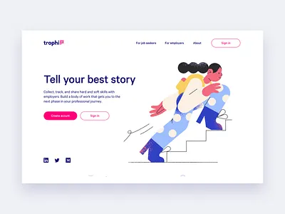 Trophi Landing page design landing page ui website