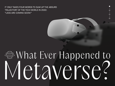 What Ever Happened to Metaverse? 🎬 3d black design metaverse monochrome spline typo ui ui design visual white