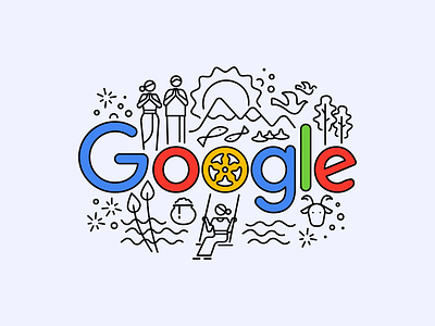 Happy Sinhala and Hindu New Year ! branding design doodle google illustration line art new year simple sinhala sri lanka tamil web