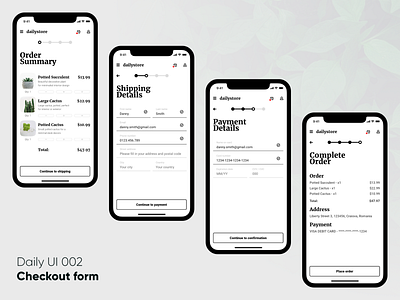 Checkout UI - Daily UI 002 adobe xd checkout checkout form checkout process daily 100 daily 100 challenge daily challange daily ui daily ui 002 design ecommence graphic design shop shop app store store app ui uidesign ux visual design