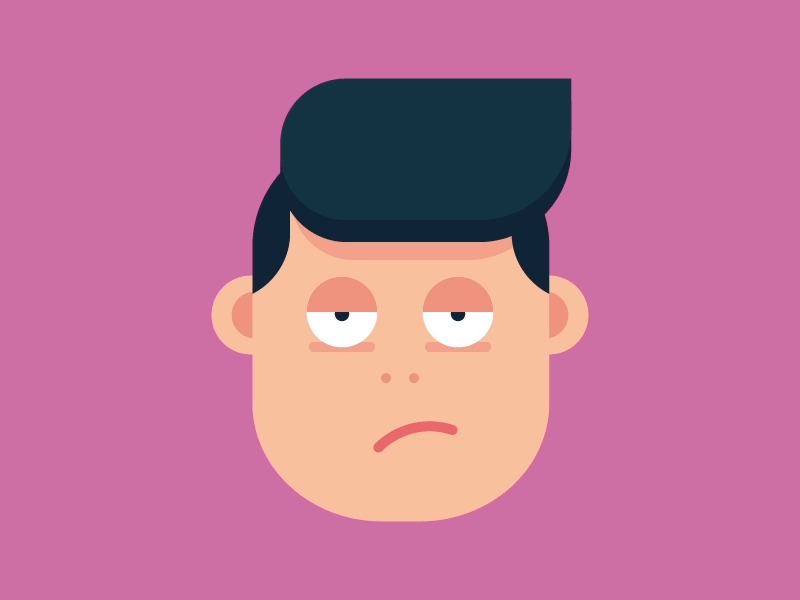 Not Impressed adobe illustrator adobe illustrator cc after affects design dribbble faces flat flat design flat illustration flat illustrations graphic design heads illustration vector