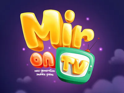 Mir on tv / Logo design 2d 2d artist app art color design digitalart digitalartist digitalartwork dribbble game game art illustraion light logodesign logotype neon pixeren shot ui art