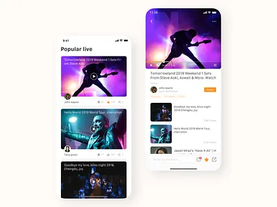 Music page design icon ui ux