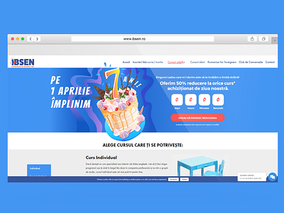 Website Design Banner For Digital Marketing Campaign advertising branding cake campaign campaign design celebration counter design digital illustration learning seven typography ui user interface user interface design web web design website website banner