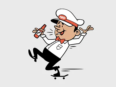 Oh Beer! brooklyn designer illustration mascot design skateboarding vector design