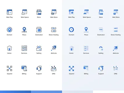 Web Icon exploration apps blue cloud hosting design icon illustration network ui web