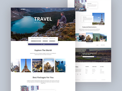 Landing Page - Travel app booking.com creative landing page plan product tour travel agency travel blog trip ui ux website banner