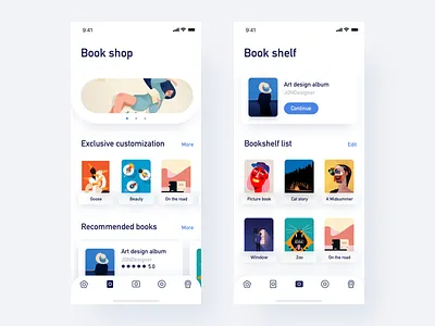 Book App app book app china colorful fashion illustration illustrations jon jondesigner ui ux