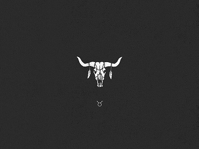 taurus art astrology bull character feather icon illustration logo print retro skull texture typography vintage zodiac zodiac sign