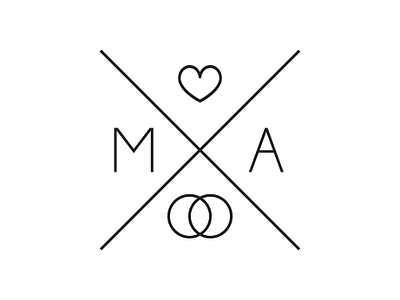 Wedding logo M+A art branding concept design flat graphic graphic design icon illustration lettering logo minimal vector wedding