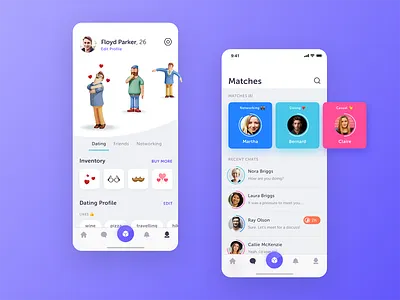 IceBreakerAR - Social Networking App app concept design ios iphone mobile social network ui