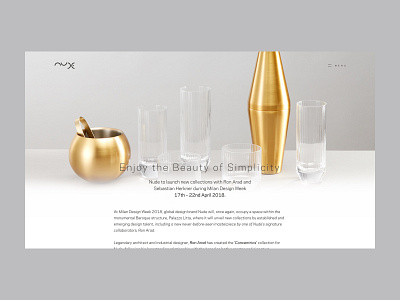 Nude Glass Journal art direction blog blog cover blog design clean design design minimal modern product typhography ux design web website