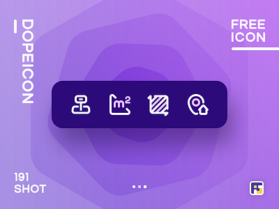 Dopeicon - Icon Showcase 191 animation app branding design dope dopeicon freebies house icon illustration location logo property real estate typography ui ux vector web website