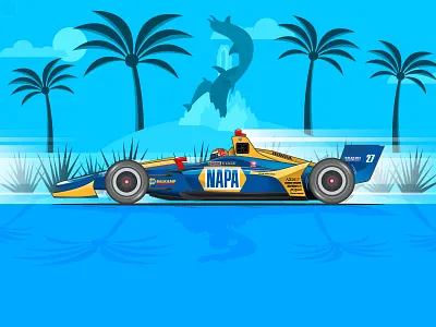 2019 Acura Grand Prix of Long Beach Winner alexander rossi andretti california car grand prix honda illustration indycar long beach motion motorsports race racecar racer racing rossi speed