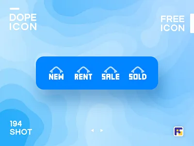 Dopeicon - Icon Showcase 194 animation app branding design dope dopeicon freebies icon illustration logo real estate real estate app realty rental typography ui ux vector web website