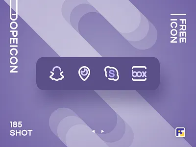 Dopeicon - Icon Showcase 185 animation app branding design dope dopeicon flat freebies icon illustration logo social app social icon type typography ui ux vector web website