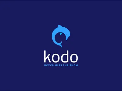 Kodo blue circle dolphin logo show