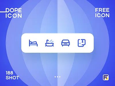 Dopeicon - Icon Showcase 188 animation app bedroom branding design dope dopeicon floor plan freebies icon illustration logo parking property real estate typography ui vector web website