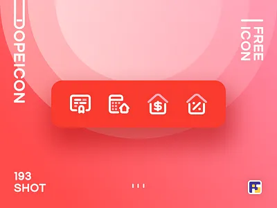 Dopeicon - Icon Showcase 193 animation app branding design dope dopeicon freebies icon illustration logo real estate real estate app realty typography ui ux vector web website