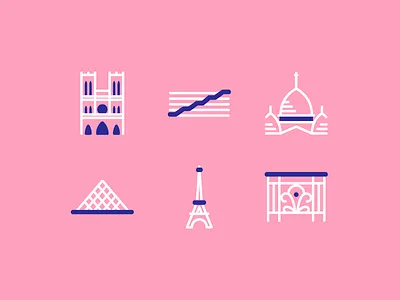 Paris Architectural Icons architecture centre pompidou eiffel tower haussmann icons louvre notre dame paris sacré coeur