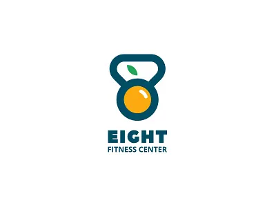 EIGHT design fitness gym healthy lifestyle icon logo vector weight lifting