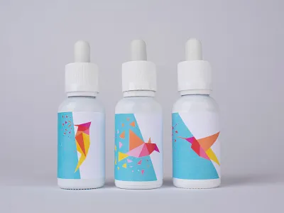 Spring CBD Line brand cbd design ejuice eliquid illustration mock up print project seasonal spring triangles