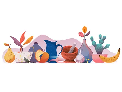 Still life composition cactus calm composition food fruit glass miguelcm print scene still life vessel