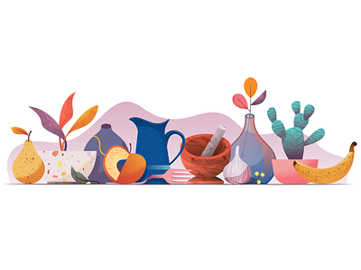 Still life composition cactus calm composition food fruit glass miguelcm print scene still life vessel
