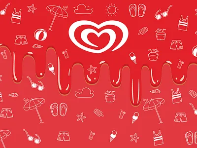 Algida Background branding design icon illustration vector