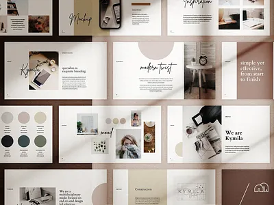 Powerpoint Kymila brand branding creative market design marketing portfolio powerpoint design powerpoint presentation template powerpoint template