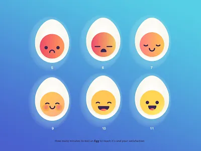 Boiled Egg Emoji blue challenge clean cooking cute design easter egg emoji emoji set fun gradient icon icons illustration illustrator simple sketch ux vector