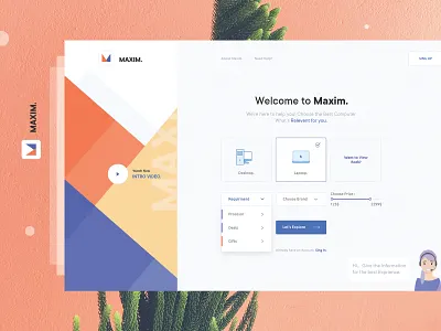 Maxim On-boarding Exploration applicaiton concept dashbaord dashboad form interaction interface layout login minimal mobile patten presentation sing up ui uidesign uinugget ux visual webapp