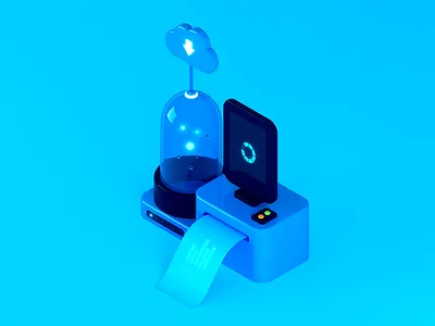 3D Machines - Platform 3d c4d design high tech illustration isometric tech ui