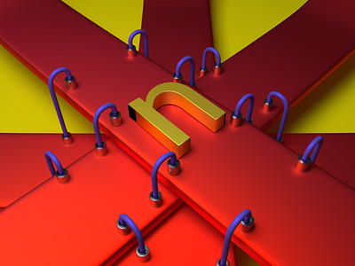 Days of type - N 36 days of type 36days n 36daysoftype 3d b3d blender blender3d blendercycles cycles cycles render font letter lettering render typography