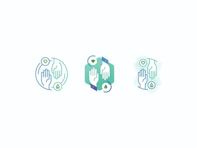 Gather community gather hands heart icon illustration support
