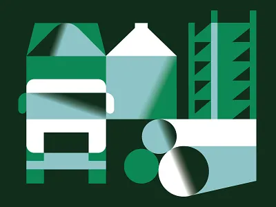 Construction and Transportation illustration industry print vector vektorgrafik