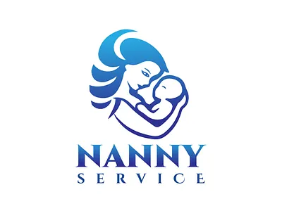 Mother Baby Care Nanny Service Logo Design Kids Love friendship