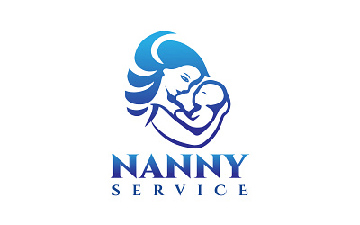 Mother Baby Care Nanny Service Logo Design Kids Love friendship